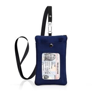 3108 Small Wallet with ID Window Minimalist Badge Holder with Side Zip